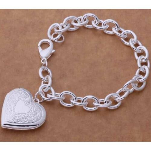 AH291 Hot sterling bracelet, sterling fashion jewelry Peach Hearts /arzajjga bgbajxia silver color