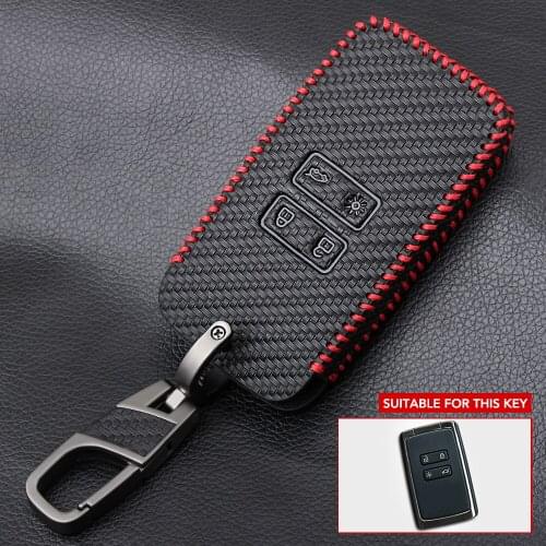 Car Key Case For Renault Koleos Kadjar Scenic Megane Sandero Espace Clio Captur Kangoo Laguna Talisman Twingo Carbon Fibe Cover