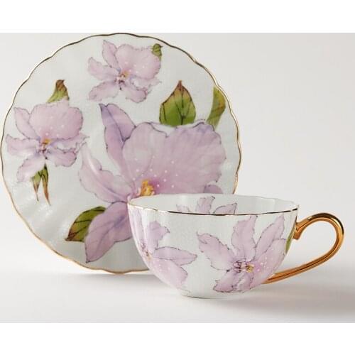 European Bone china coffee set Top Grade Porcelain coffee cup and saucer Luxury Gifts Pearl glaze