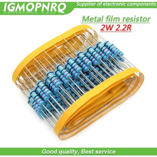 20pcs 2.2 ohm 2W 2.2R 2R2 Metal film resistor 2W resistance IGMOPNRQ