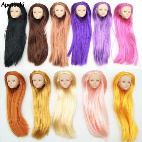 DIY Soft Practice Makeup Doll Heads For 1:6 Dolls Dollhouse Head For 1/6 BJD Doll Practicing Head Without Eyes Girl Gift Kid Toy