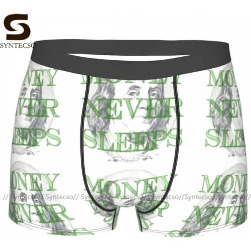 Money Underwear Stretch Hot Sublimation Trunk Polyester Pouch Male Boxer Brief