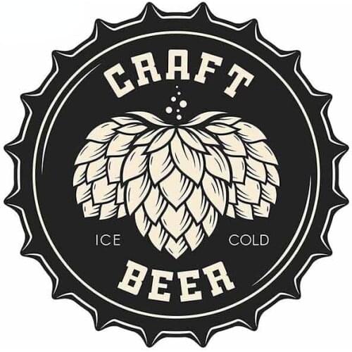 Personality Creative Craft Beer Car Stickers Graffiti Vinyl High Quality Waterproof Sunscreen Scratch-Proof Sticker Kk13*12cm