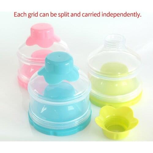 Portable Food Snack Storage Container Three-Layer Milk Powder Dispenser Stackable Milk Powder Container Smooth Milk Power Box