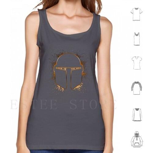 Mando Helmet Retro Tank Tops Vest The Mando Retro Helmet Golden Gold This Is The Way Stalafit Baby
