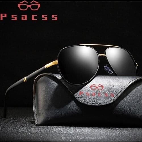 Psacss Polarized Pilot Sunglasses Men Vintage Brand Designer High Quality Sun Glasses Driving Fishing gafas de sol hombre -210