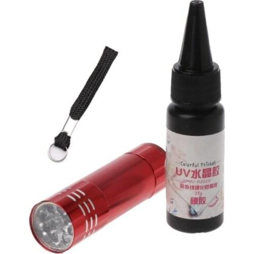 1 Pack UV Lamp UV Resin Kit Ultraviolet Cure Resin Solar Cure Resin UV Hard Glue Gifts