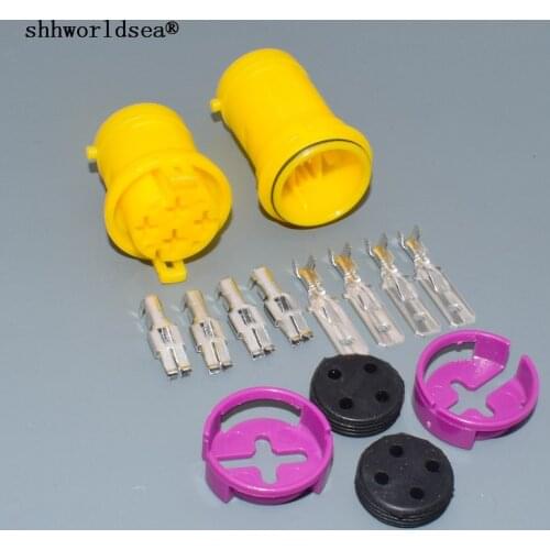 Worldgolden 4pin 6.3mm male female for VW auto waterproof plug electrical cable connector 813972930 813972929