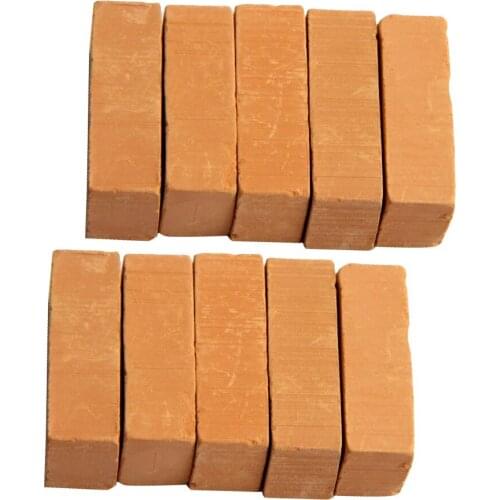 10 Pieces Simulation Porcelain Brick Model Red For Architecture Building Accessories Decor Ornaments, 30 x 15 x 10mm