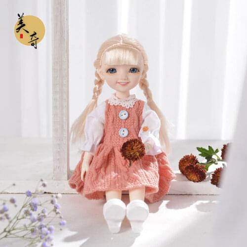 30cm BJD Doll Movable Joints Multi-color Hair Princess Doll and Clothes Can Dress Up Girls DIY Toys Birthday Gifts