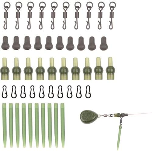 50PCS Carp Fishing Accessories Soft Tulip Hair Rig Buffer Beads stopper anti tangle sleeves for carp Fishing Lures tackle