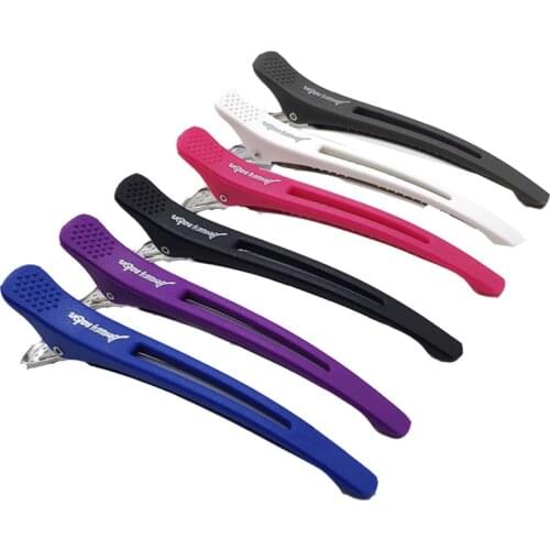 6 Pcs/Set Heat-Proof Fixed Hair Styling Tools Anti-static Carbon Hairpins Salon Haircut Duckbill Hair Clip Girl Hair Accessories