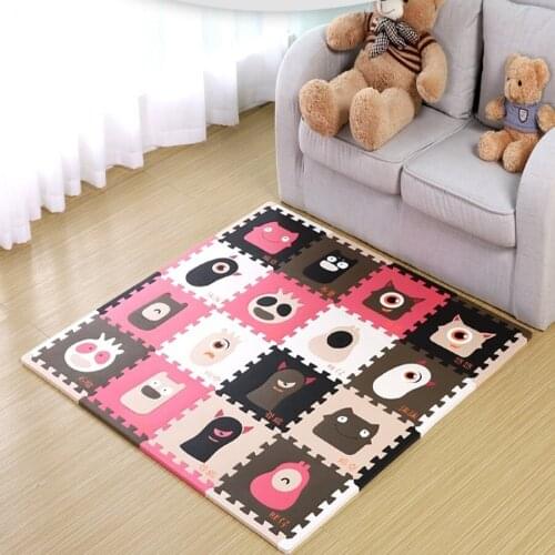 9Pcs Childrens Mat Kids Toys EVA Foam Carpets Soft Floor Mat Puzzle Baby Play Mat Floor Developing Crawling Rugs 30*30*1.3CM