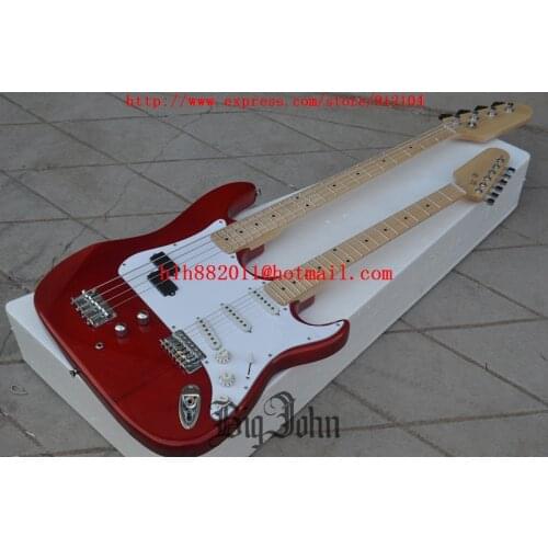 Free shipping wholesale and retail new transred double neck st pb electric guitar BJ-145