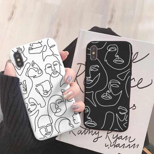 Abstract Geometric Line Funda For Xiaomi Poco F3 X3 NFC Redmi Mi Note 8 8T 9 9S 9C 9A SE 10 S 10T 11 7 6 5 K40 Lite Pro Max Case