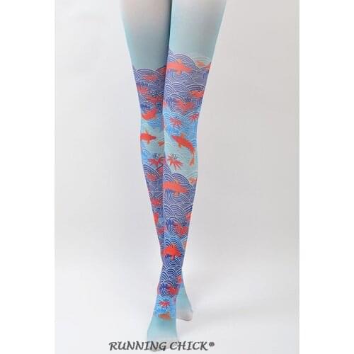 Girls Retro Fake Thigh Pantyhose