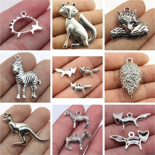 Jewelry findings components Fox Hedgehog Charms for bracelets charm pendant