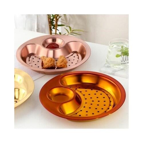 Coloful Round Plate Breakfast Dinner Dishes Food Snacks Sushi Steak Plate Eco-friendly Tableware for Kitchen Hotel Family School