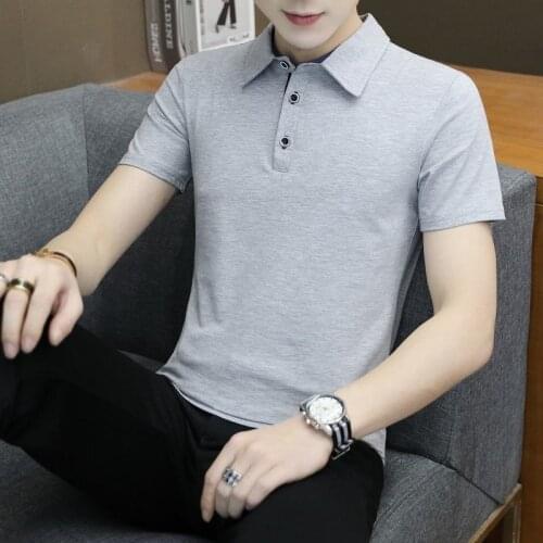 Summer Plus Size Men Clothing Casual Mens T-shirt Men Turn-down Collar Shirt Cotton Blend T Shirts for Men Comfy 4XL Polo Shirts