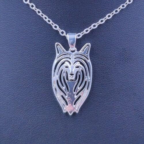 Cute Chinese Crest Necklace Dog Animal Pendant Gold Silver Plated Jewelry For Women Male Female Girls Ladies Kids AKC N107