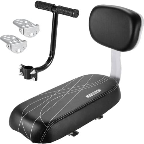 Bicycle Rear Seat Cushion Armrest Footrest Set, Bike Back Seat Child Safety Cushion Armrest Handrail Rear Feet Pedals