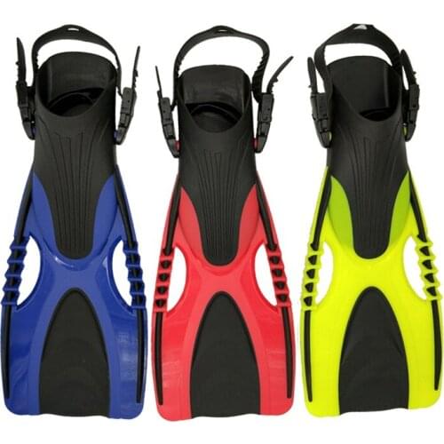Anti-Slip Adult Diving Fins Adjustable Swimming Fins Of PP And TPR Soft Foot Pocket For Barefoot/With Booties Swimming Accessory