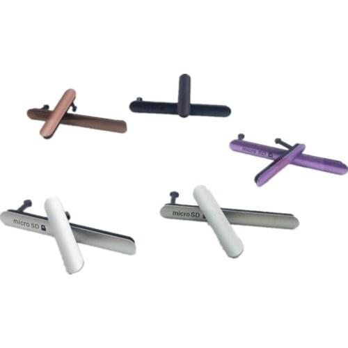 Original New Micro SD SIM Card Charging Slot Port Dust Plug USB Cover For Sony Xperia Z3 L55T D6603 D6643 Replacement