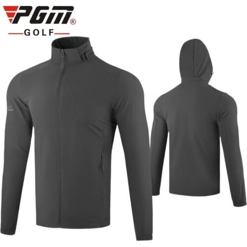 PGM 2020 New Autumn Winter Detachable adjustable Hat Golf Jacket Mens Windproof Waterproof Long Sleeve Golf Jacket Sportswear