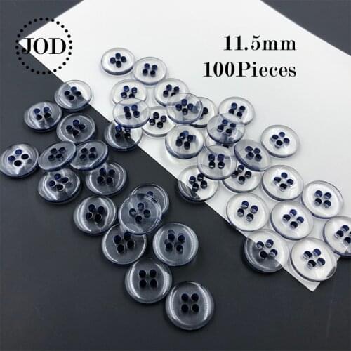 Sizes:11.5mm Navy Transparent SHINE Resin Sewing Buttons Scrapbooking Round Lucency Four Holes Costura Botones Bottoni Botoes c