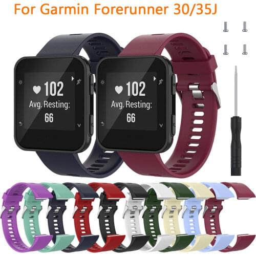 Sport Silicone WatchBands for Garmin Forerunner 30 35 Breathable Smart Watch Band Wristband Bracelet Accessories Waterproof