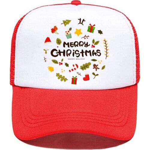 Christmas Adjustable 1PCS Mesh Cap Custom Logo Hat BlacK Red Green Snapback Wholesale White Men Women Simple Casual Wholesale