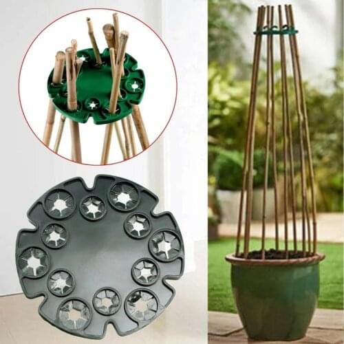 Garden Climbing Plant Support Peas Beans Fixed Frame Bamboo Wigwam Holder Cane Stakes For Support Climbing Plants 2021