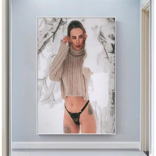 Silk Cloth Wall Poster Julia Rommelt Sexy Model Star Art Home Decoration Gift