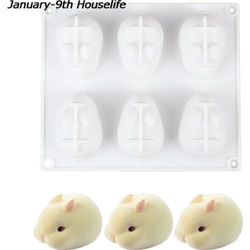 Silicone Molds For Baking Dessert Mousse New Cake Decorating Moulds Silicone 3D Bunny Rabbit Cake Molds