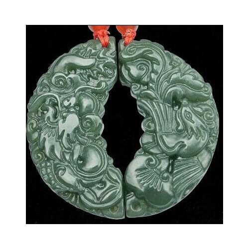 Xinjiang Hetian jade sapphire horse pendant male and female models to success Pegasus round pendant