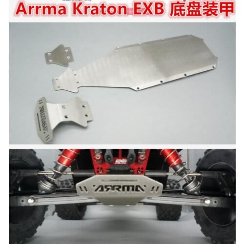 Steel Bumper and Chassis Protection Plate Set for 1/8 Arrma Kraton EXB