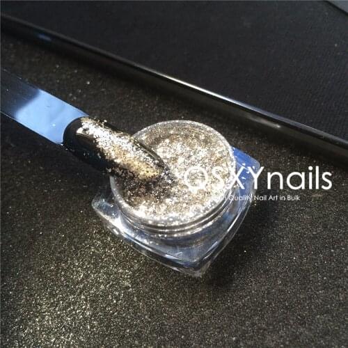 50g Super Shining Diamond Flakes Silver Powder Chrome Mirror Pigment Unicorn Nails Glitter for Gel Nail Polish Nail Art Manicure