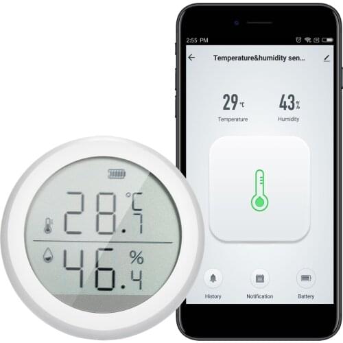 WiFi Thermometer Hygrometer Smart Humidity Temperature Sensor Gauge with App Notification Alert Home Pet Garage Cigar Humidor