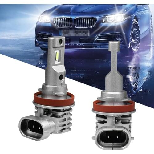 YUNPICAR H11 H8 LED Headlight Bulbs 50W 12000 LM Extremely Bright 6500K White 880 H9 CR Chips Conversion Kit 2PCS