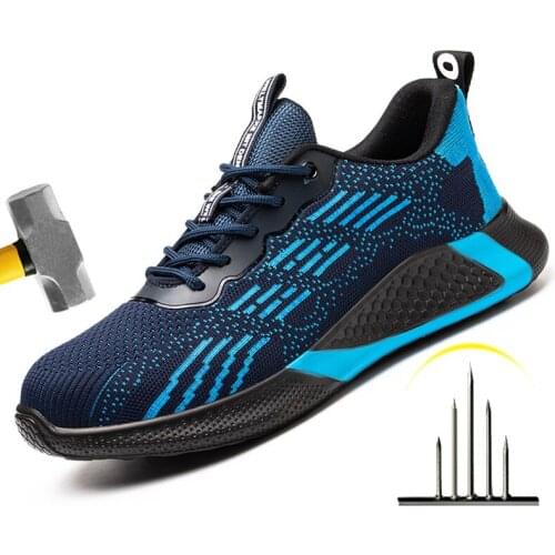 Safety Shoes Men Boots Steel Toe Shoes Indestructible Work Sneakers Male Air Cushion Work Shoes Puncture-Proof Safety Boots 2021