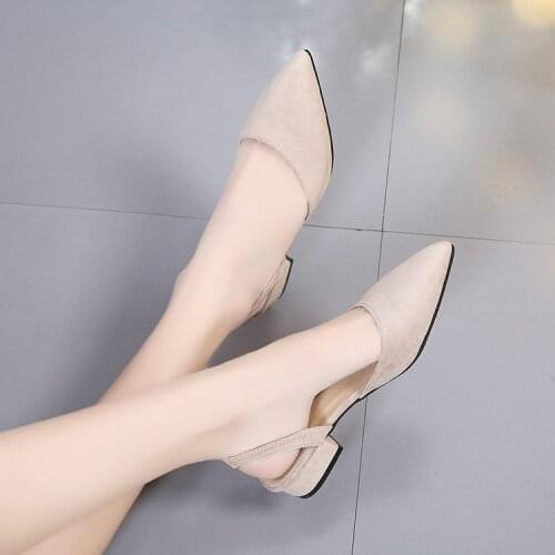 Womens Shoes - Summer 2021 - Pointy Soft Shoes - Fairy Style Baotou Sandals - Single Shoes
