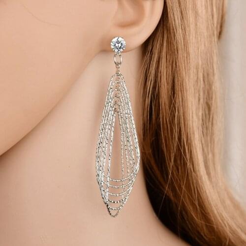 2020 Womens Earrings Fashion Jewelry Punk Water Drop Hanging Sexy Big Long Stud Earrings For Women