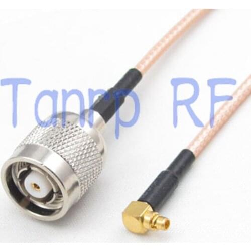 10pcs 6in MMCX male right angle to RP TNC male plug RF adapter connector 15CM Pigtail coaxial jumper cable RG316 extension cable