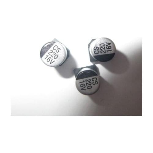 10PCS SMD aluminum electrolytic capacitors 16v /220 uf size 6.3*7.7MM patch capacitance