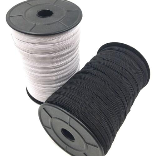 10 Yards White Color Braided Elastic 3/8" (10mm) Elastics New