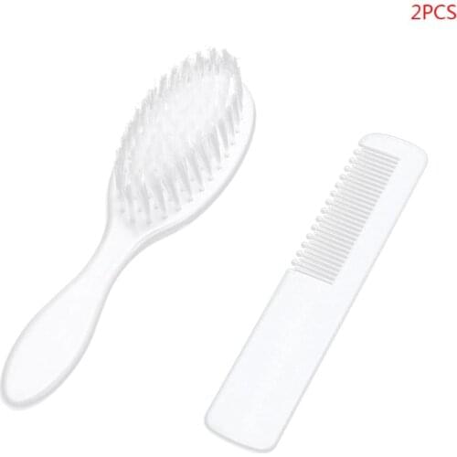 2 Pcs Baby Hair Brush Comb Set for Newborns Toddlers Infant Safety Scalp Massage Nursing Supplies J60B