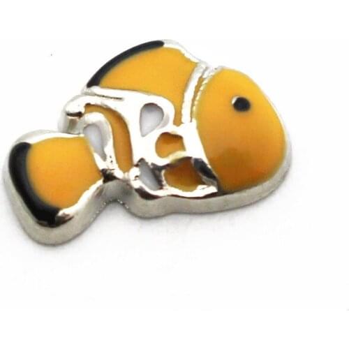 20Pcs/Lot Fish Alloy Floating Charms Hand-made DIY for Glass Lockets