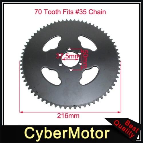 70 Tooth #35 Chain Sprocket For Baja Doodle Blitz Dirt Bug Racer Mini Bike