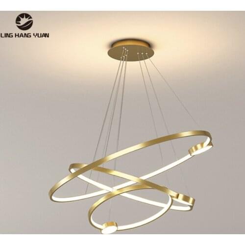 Aluminum Led Pendant Light 110V 220V Modern Hanging Pendant Lamp for Dining room Kitchen Living room Luminaires Black&Gold Color
