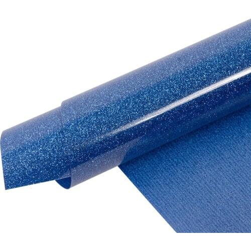 HOHOFILM Sky Blue Glitter HTV Heat Transfer Vinyl T-shirt cutting film, Iron on Film Gift Width: 20'' High Quality